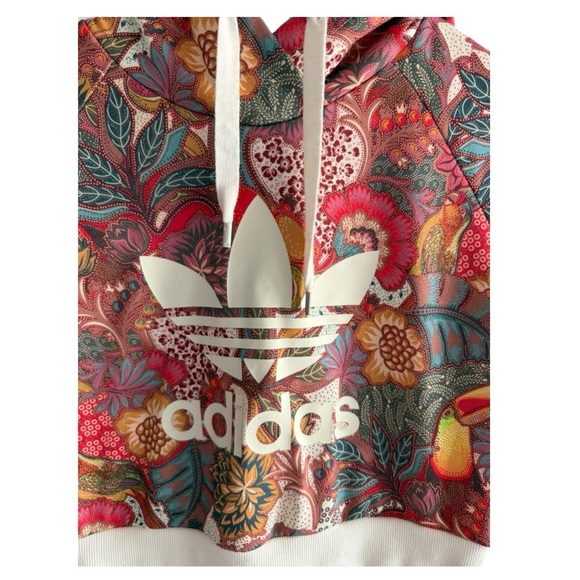 Adidas Originals x The FARM‎ Fugiprabali Cropped Floral Hoodie - Picture 6 of 9
